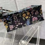 Dior Women CD Medium Book Tote Black Multicolor Dior Petites Fleurs Embroidery - Imagen 6