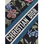 Dior Women CD Medium Book Tote Black Multicolor Dior Petites Fleurs Embroidery - Imagen 7