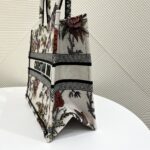 Dior Women CD Medium Book Tote White Multicolor Jardin Botanique Embroidery - Image 4