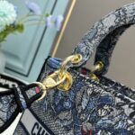 Dior Women CD Medium Lady D-Lite Bag Denim Multicolor Dior Jardin Magique Embroidery - Image 9