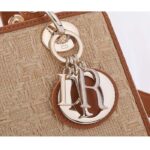 Dior Women CD Medium Lady Dior Handbag Natural Cannage Raffia - Image 9
