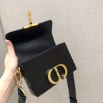 Dior Women CD Micro 30 Montaigne Bag Black Box Calfskin Flap Closure – Bild 8