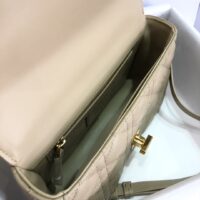 Dior Women CD Small Dior Caro Bag Beige Supple Cannage Calfskin (1)