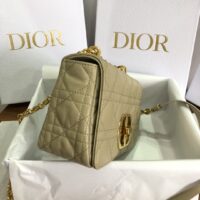 Dior Women CD Small Dior Caro Bag Beige Supple Cannage Calfskin (1)