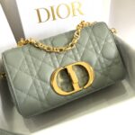 Dior Women CD Small Dior Caro Bag Gray Supple Cannage Calfskin - Bild 2