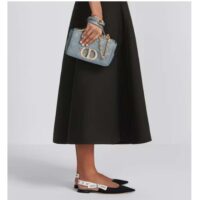 Dior Women CD Small Dior Caro Bag Gray Supple Cannage Calfskin (1)