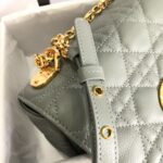 Dior Women CD Small Dior Caro Bag Gray Supple Cannage Calfskin - Bild 10