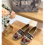Dior Women Granville Espadrille White Multicolor Jardin D'Hiver Embroidered Cotton - Image 4