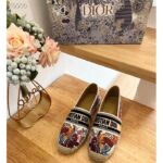 Dior Women Granville Espadrille White Multicolor Jardin D'Hiver Embroidered Cotton - Image 3