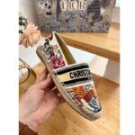 Dior Women Granville Espadrille White Multicolor Jardin D'Hiver Embroidered Cotton - Image 7