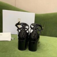 Dior Women Shoes CD Aime Dior Ballerina Pump Black Patent Calfskin (7)