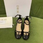 Dior Women Shoes CD Aime Dior Ballerina Pump Black Patent Calfskin - Image 3
