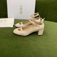 Dior Women Shoes CD Aime Dior Ballerina Pump White Patent Calfskin (1)