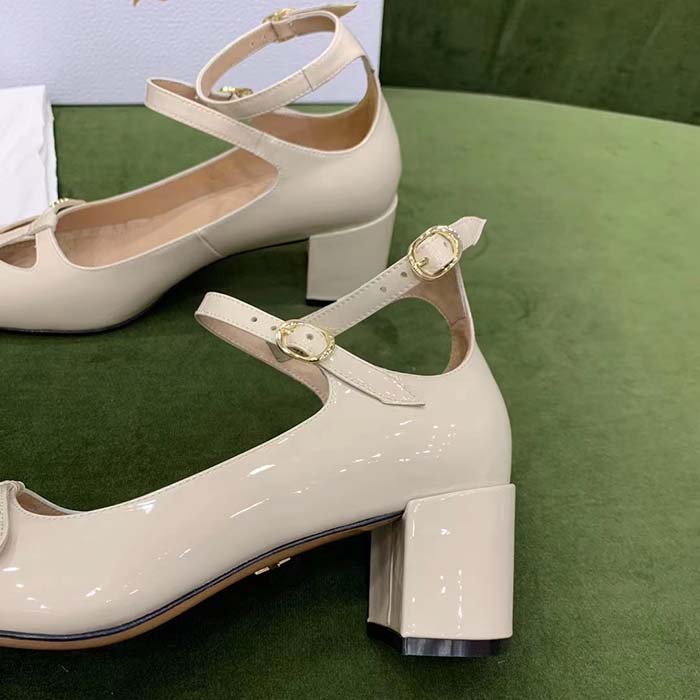 Dior Women Shoes CD Aime Dior Ballerina Pump White Patent Calfskin