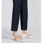 Dior Women Shoes CD Aime Dior Ballerina Pump White Patent Calfskin - Image 12