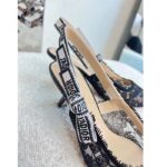 Dior Women Shoes CD J'Adior Slingback Pump Black Multicolor Cotton Jardin Botanique Embroidery - Image 11