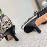 Dior Women Shoes CD J'Adior Slingback Pump Black Multicolor Cotton Jardin Botanique Embroidery - Image 10