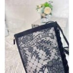 Dior Women Shoes CD Naughtily-D Boot Black Transparent Mesh Suede Embroidered Roses - Image 9