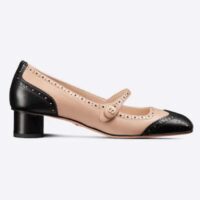 Dior Women Shoes CD Spectadior Ballet Pump Black Nude Perforated Calfskin (6)