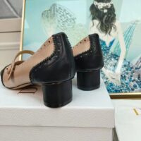 Dior Women Shoes CD Spectadior Ballet Pump Black Nude Perforated Calfskin (6)
