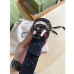 Gucci GG Unisex GG Marmont Embossed Leather Belt Double G Buckle 4 Cm Width - Bild 6