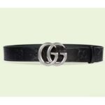 Gucci GG Unisex GG Marmont Präglat Läderbälte Dubbelt G-spänne 4 cm Bredd