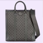 Gucci GG Unisex Ophidia Medium Tote Bag Grey Black GG Supreme Canvas