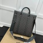 Gucci GG Unisex Ophidia Medium Tote Bag Grey Black GG Supreme Canvas - Bild 3