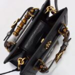 Gucci GG Women Diana Mini Tote Bag Black Leather Double G - Image 7