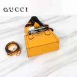 Gucci GG Women Diana Mini Tote Bag Yellow Leather Double G – Bild 7