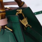 Gucci GG Women Gucci Diana Mini Tote Bag Green Leather Double G – Bild 10