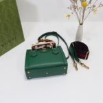 Gucci GG Women Gucci Diana Mini Tote Bag Green Leather Double G – Bild 6