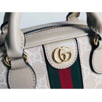 Gucci GG Women Ophidia Mini GG Top Handle Bag White Supreme Canvas (9)