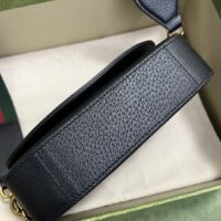 Gucci Unisex GG Adidas x Gucci Mini Bag Black Leather Off White Trefoil Print (2)