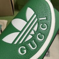 Gucci Unisex GG Adidas x Gucci Mini Bag Green Leather Off White Trefoil Print (3)
