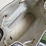 Gucci Unisex GG Bamboo Small Backpack White Leather Bamboo Handle – Image 9