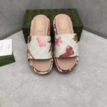 Gucci Unisex GG Flora Slide Sandal Multicolored Supreme Print Canvas Low Heel - immagine 6