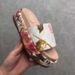 Gucci Unisex GG Flora Slide Sandal Multicolored Supreme Print Canvas Low Heel - immagine 10