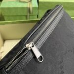 Gucci Unisex GG Jumbo GG Belt Bag Black Leather Canvas Zip Closure – Bild 8