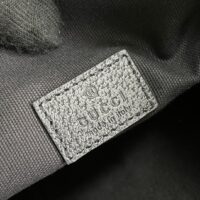 Gucci Unisex GG Jumbo GG Belt Bag Black Leather Canvas Zip Closure (3)