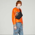 Gucci Unisex GG Jumbo GG Belt Bag Black Leather Canvas Zip Closure – Bild 12