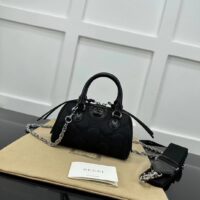 Gucci Unisex GG Matelassé Mini Bag Black GG Matelassé Nylon Leather Double G (3)