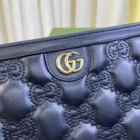 Gucci Unisex GG Matelassé Pouch Black GG Matelassé Leather Double G (5)
