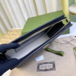 Gucci Unisex GG Matelassé Pouch Black GG Matelassé Leather Double G – Bild 6