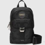 Gucci Unisex GG Off The Grid Sling-Rucksack Schwarzes GG-Nylon