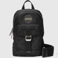 Gucci Unisex GG Off The Grid Sling Backpack Black GG Nylon (1)