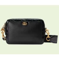 Gucci Unisex GG Python Shoulder Bag Double G Black Leather Crocodile (6)