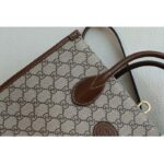 Gucci Unisex GG Small Tote Bag Beige Ebony GG Supreme Canvas – Image 9