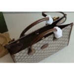 Gucci Unisex GG Small Tote Bag Beige Ebony GG Supreme Canvas – Image 5