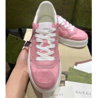 Gucci Unisex GG Sneaker Pink GG Supreme Canvas Printed Interlocking G 5.6 Cm Heel (7)